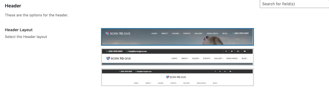 Website Header – Support imithemes