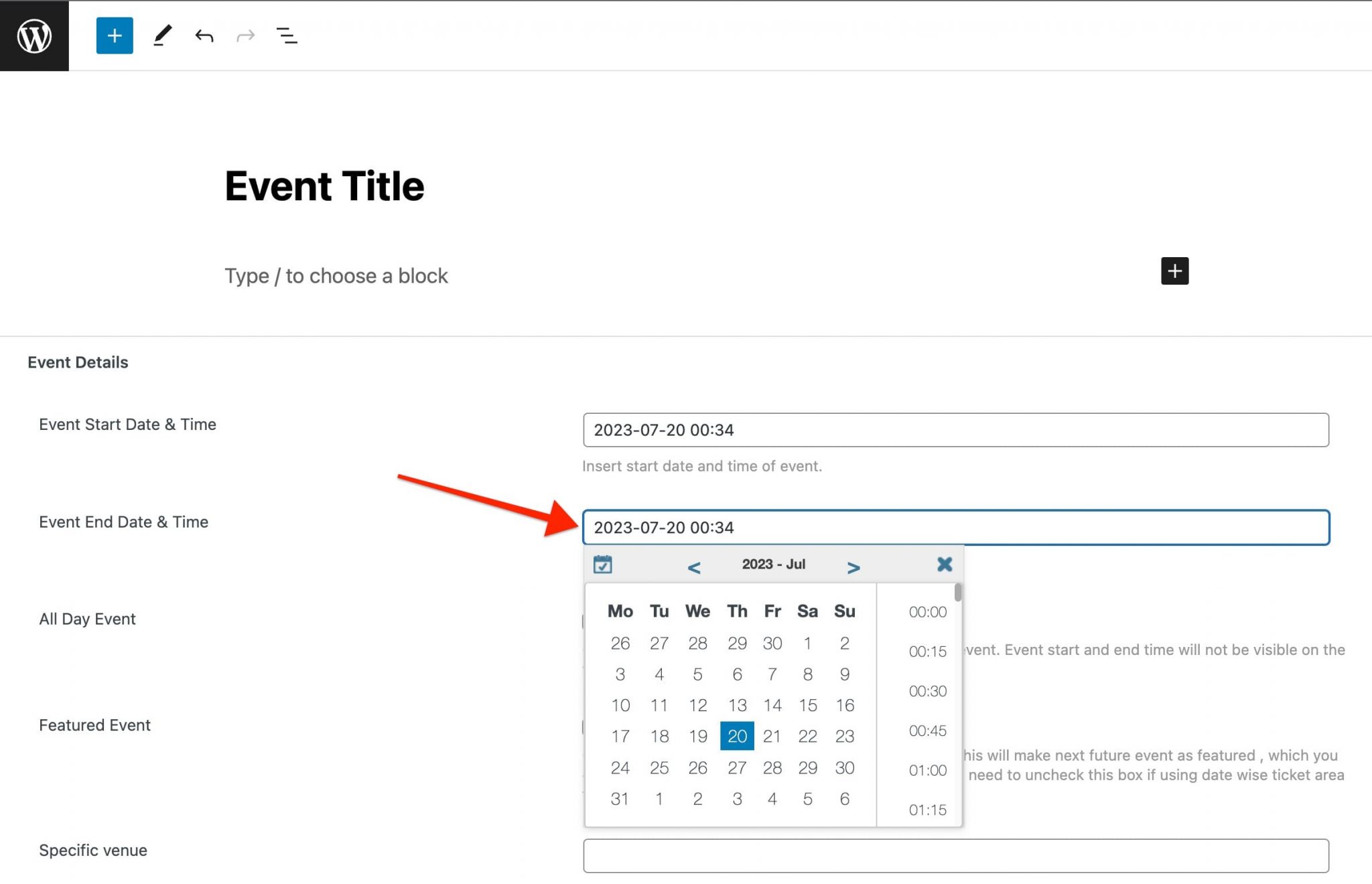 New Event – Support imithemes