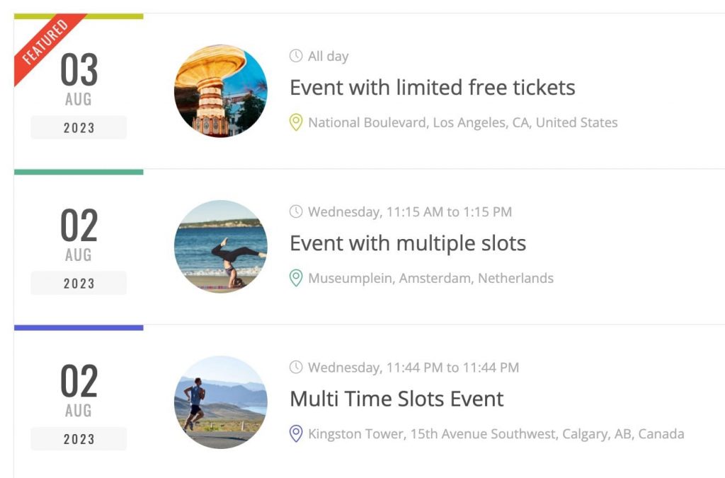 Display Events – Support imithemes
