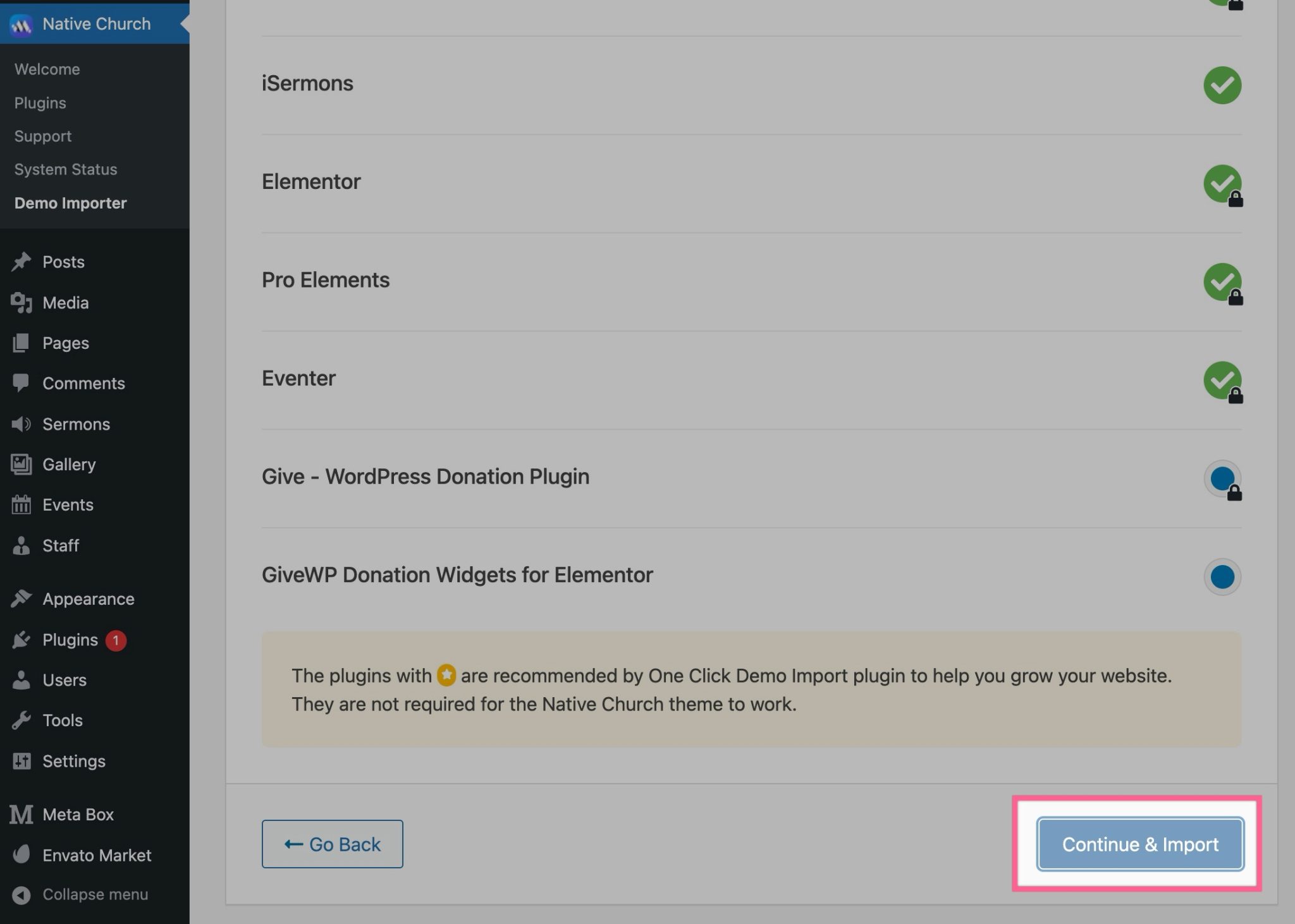 Demo Import Stuck – Support imithemes