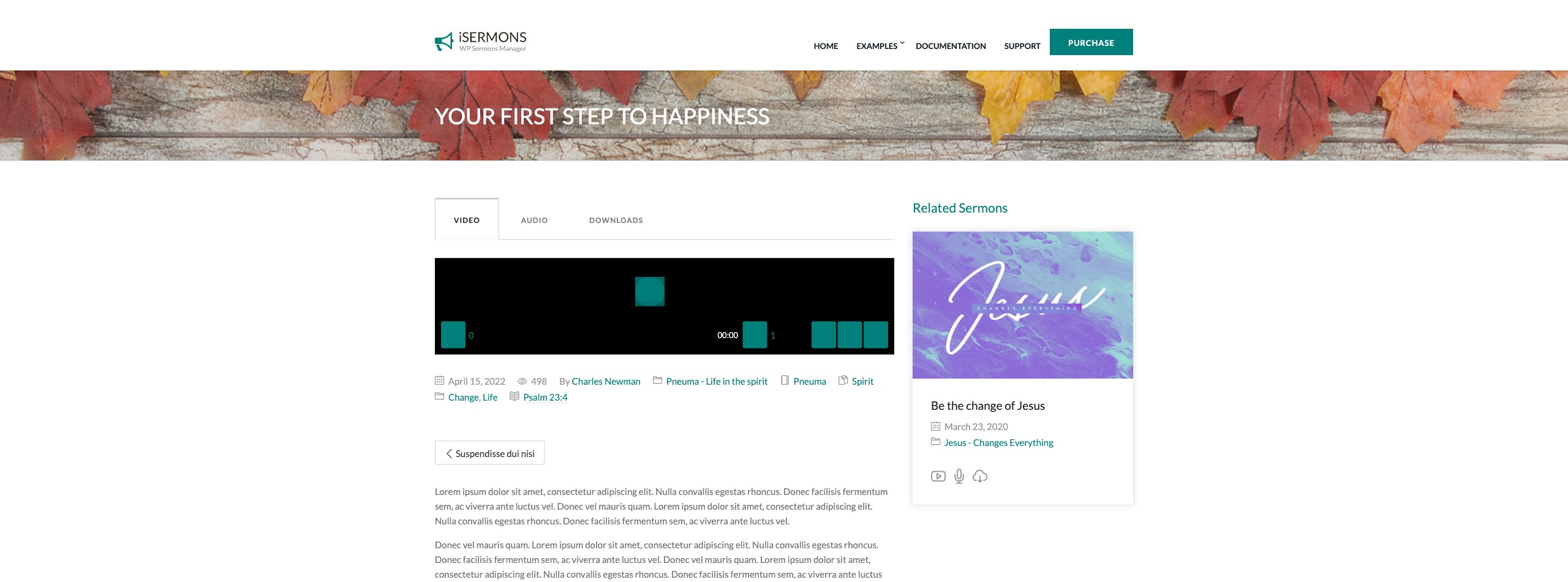 iSermons single sermon detail page